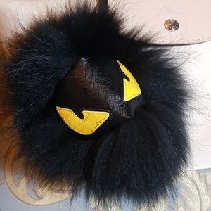 FAUX FUR BAG CHARM LARGE